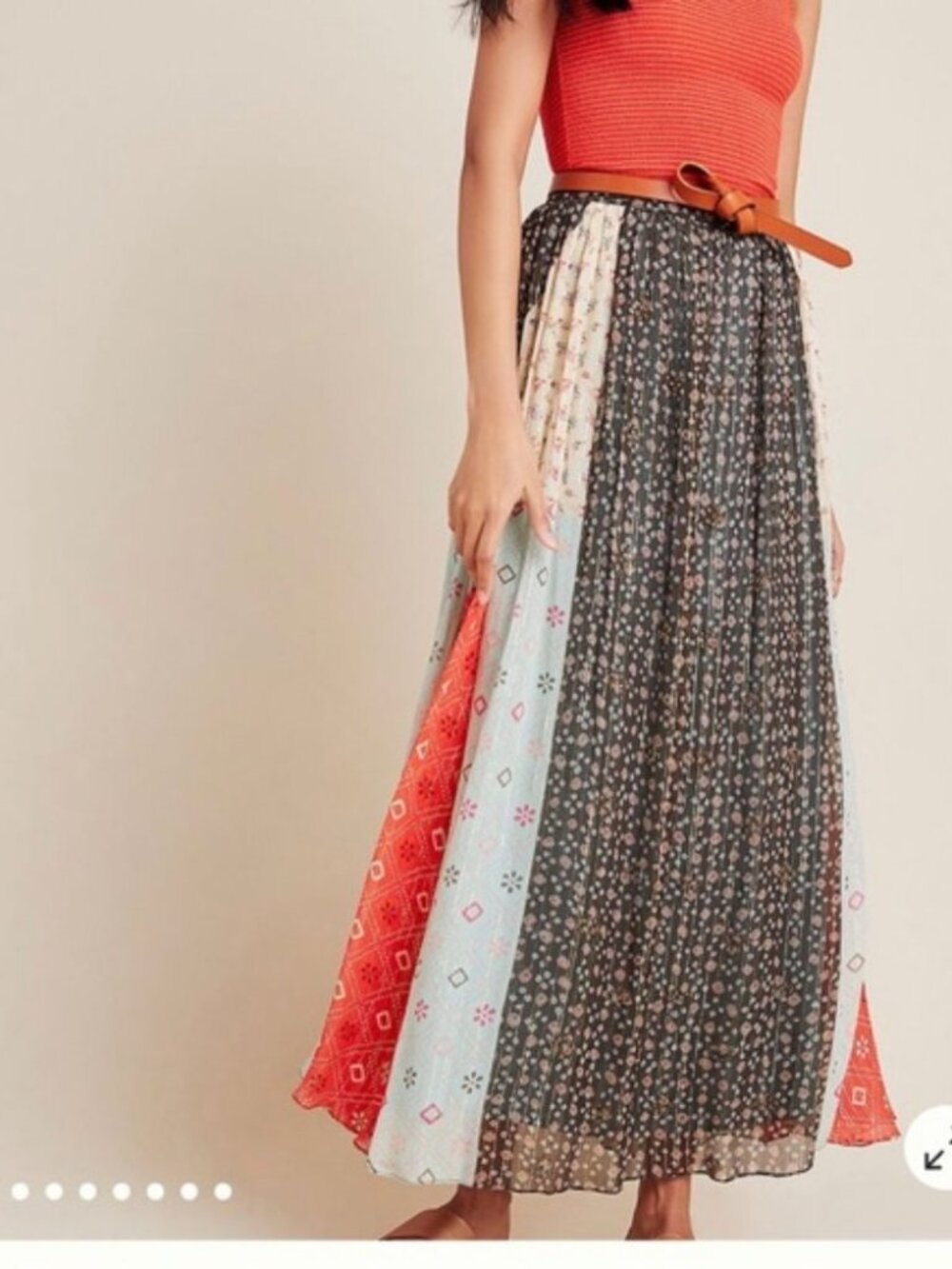 Anthropologie Margot Pleated Maxi Skirt - Picture 2 of 4